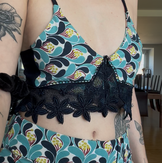 Reworked Secondhand Two-Piece Set (Top & Asymmetrical Mini Skirt) | Marko