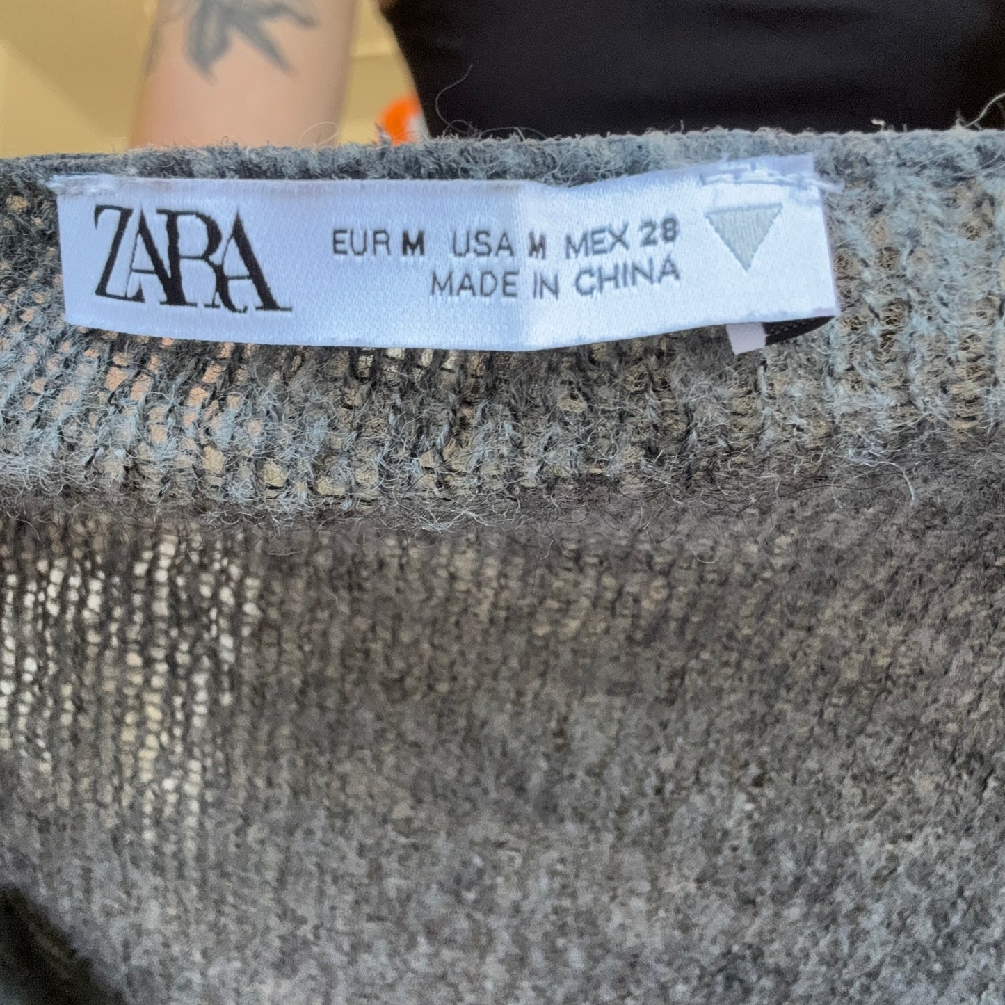 Gray cropped knitted Longsleeve | Bern