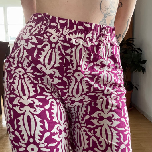 Purple Pants with white Pattern | Bern