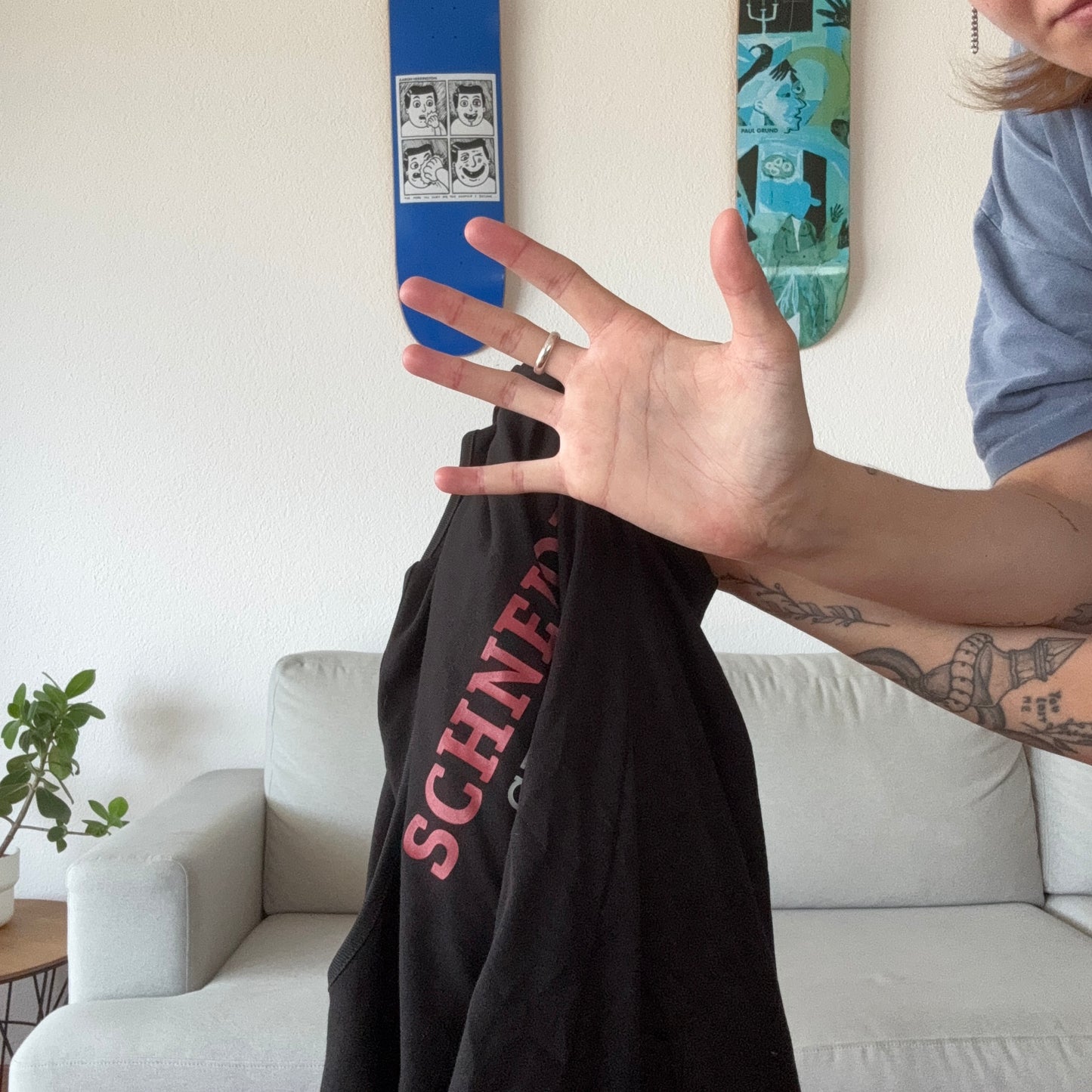 Black Shirt with back print