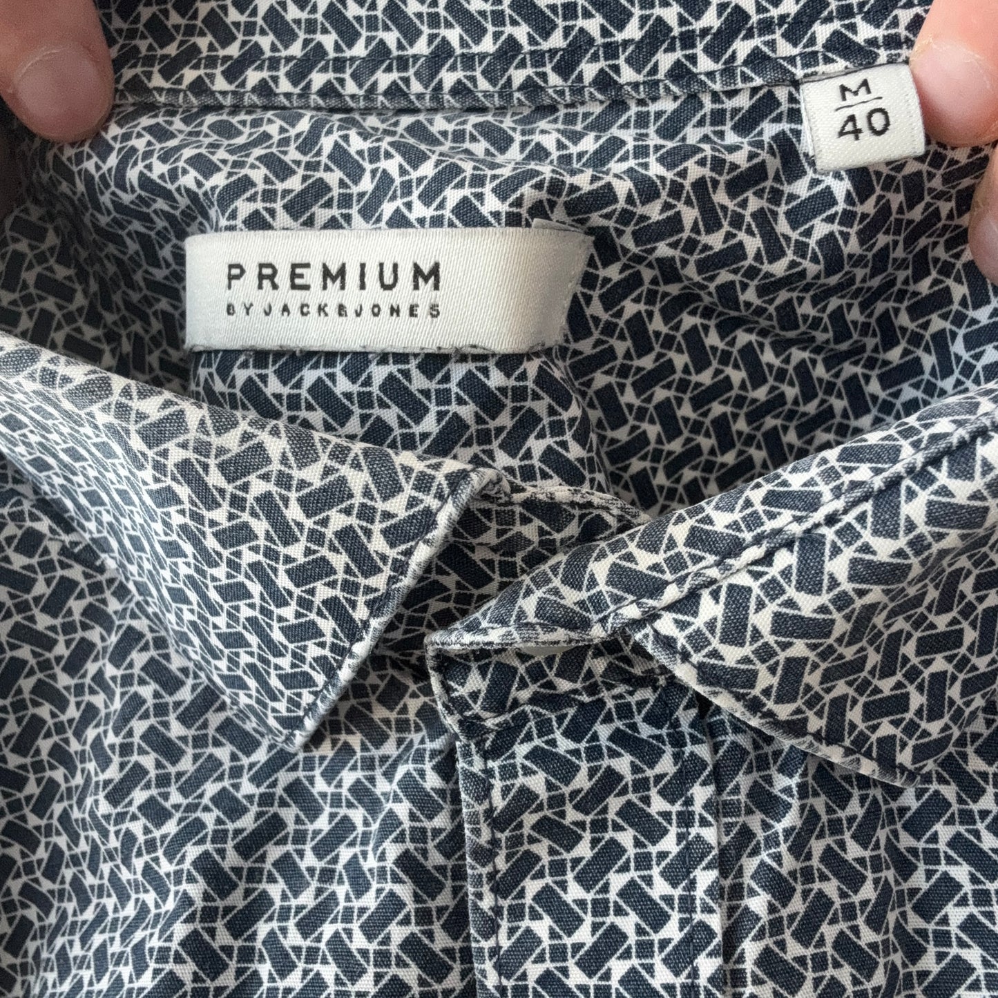 Blue Blouse with white pattern | Bern