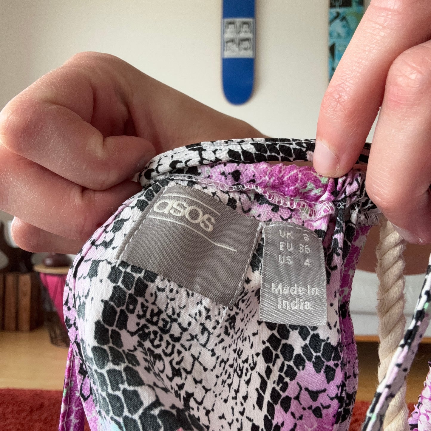 Purple, Black and White Dress | Bern