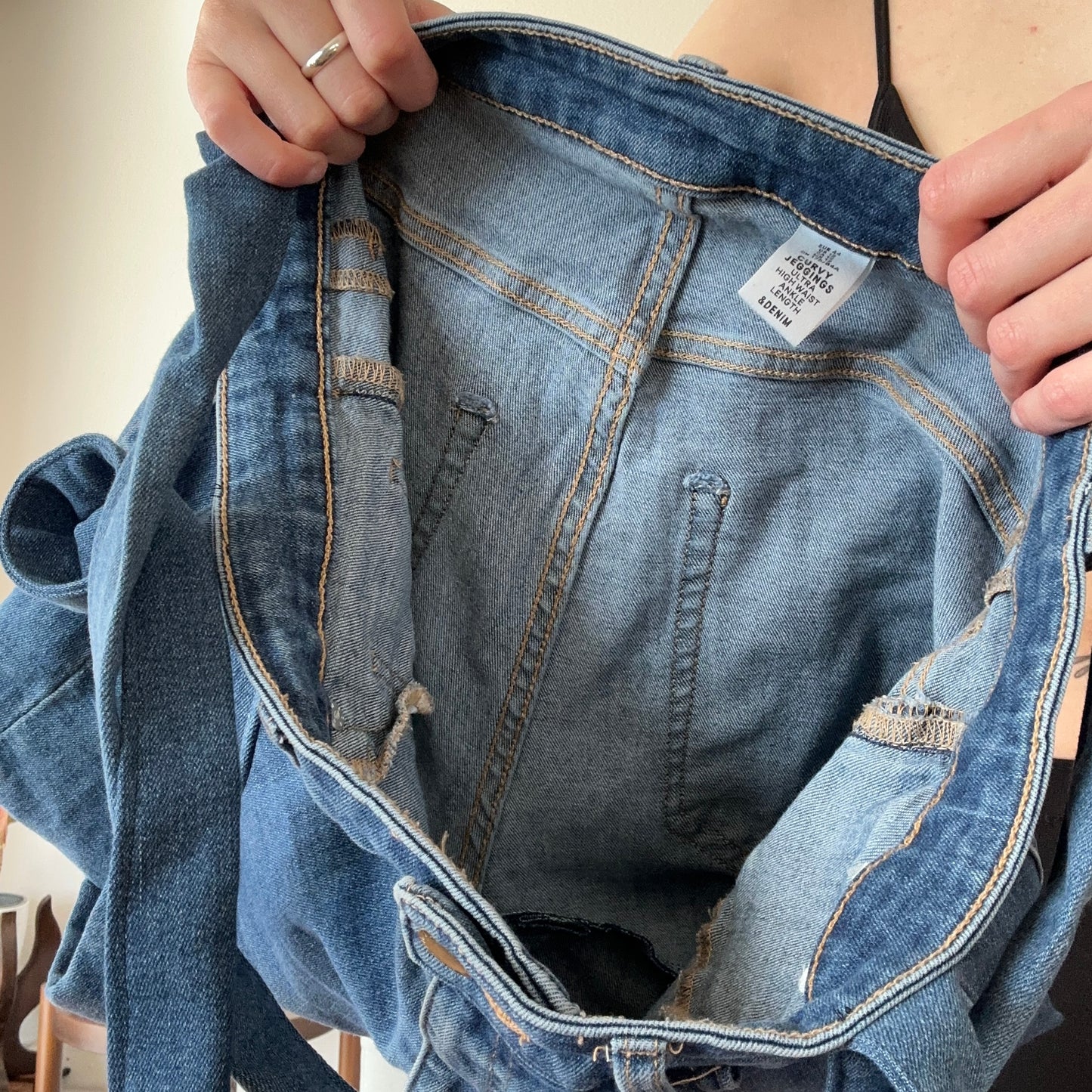 Blue Reworked Bag out of Jeans | Bern