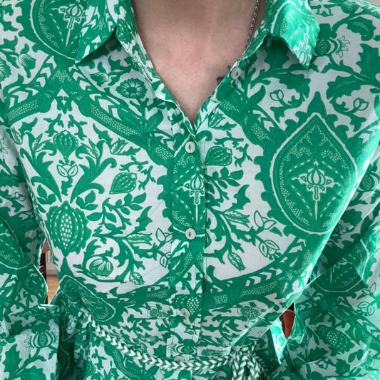 Green Dress with White Pattern | Bern