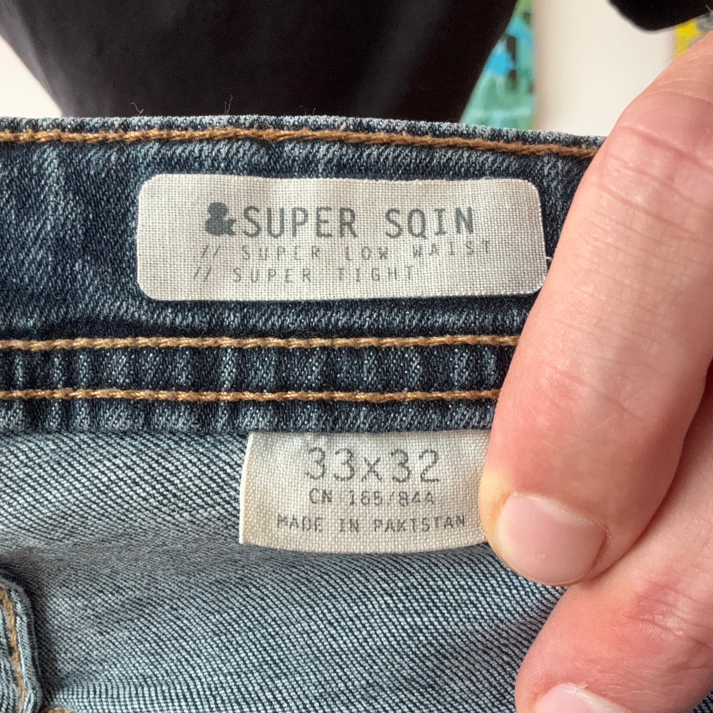 Jean bleu taille basse