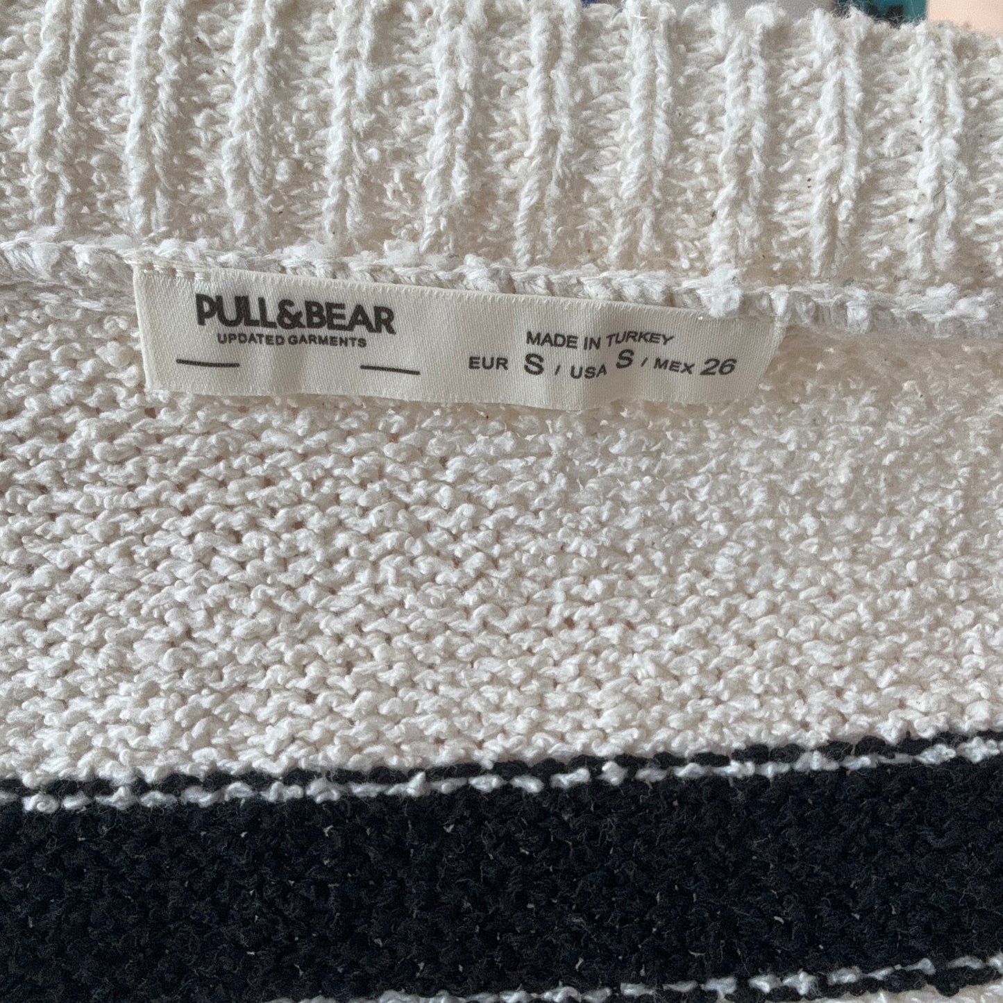 White Top with black Stripes