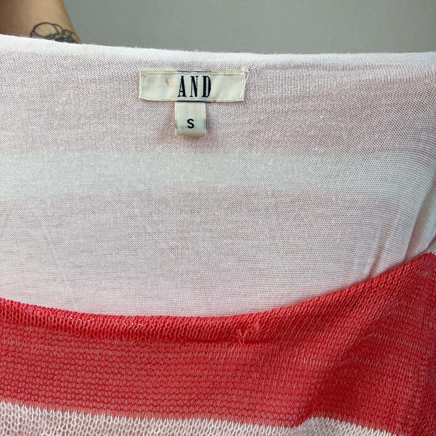 Red/Orange Dress with white stripes | Bern