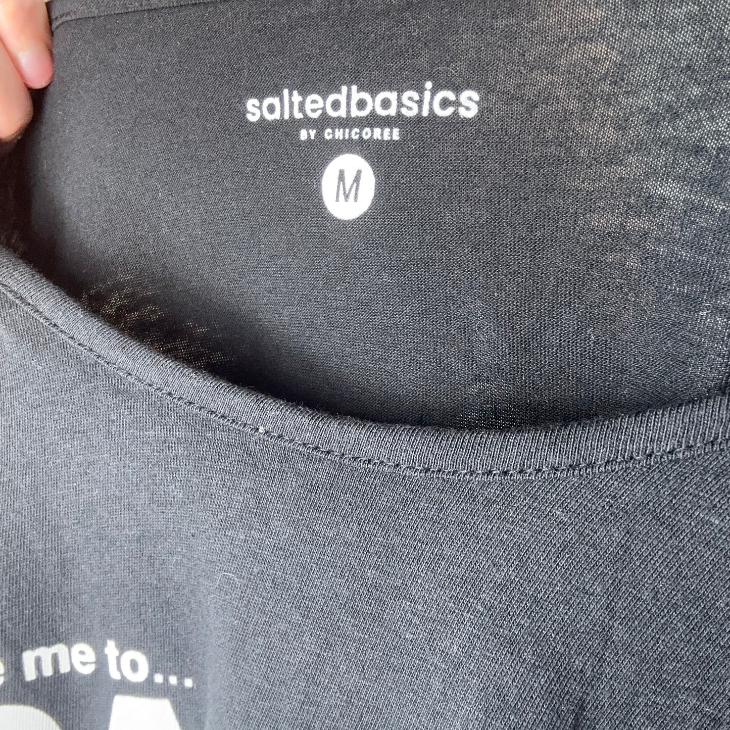 Schwarzes 3/4-Langarmshirt