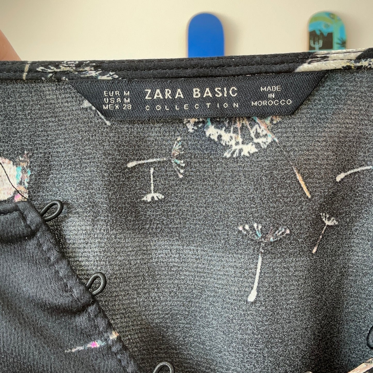 Black Blouse with cute print