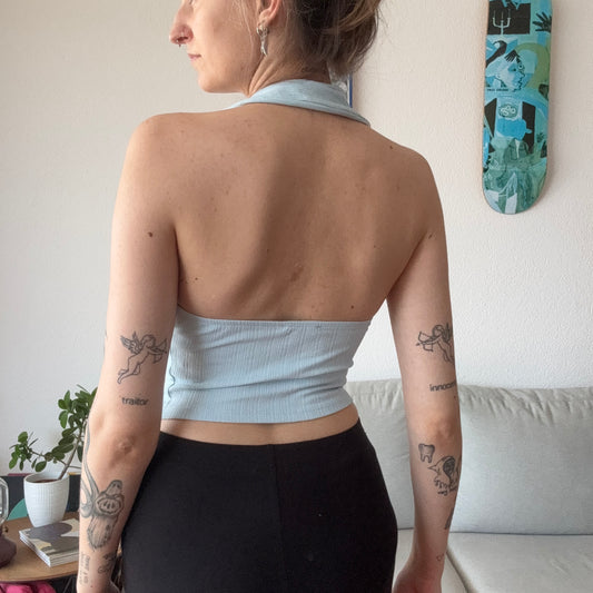 Blue Neckholder Top | Bern
