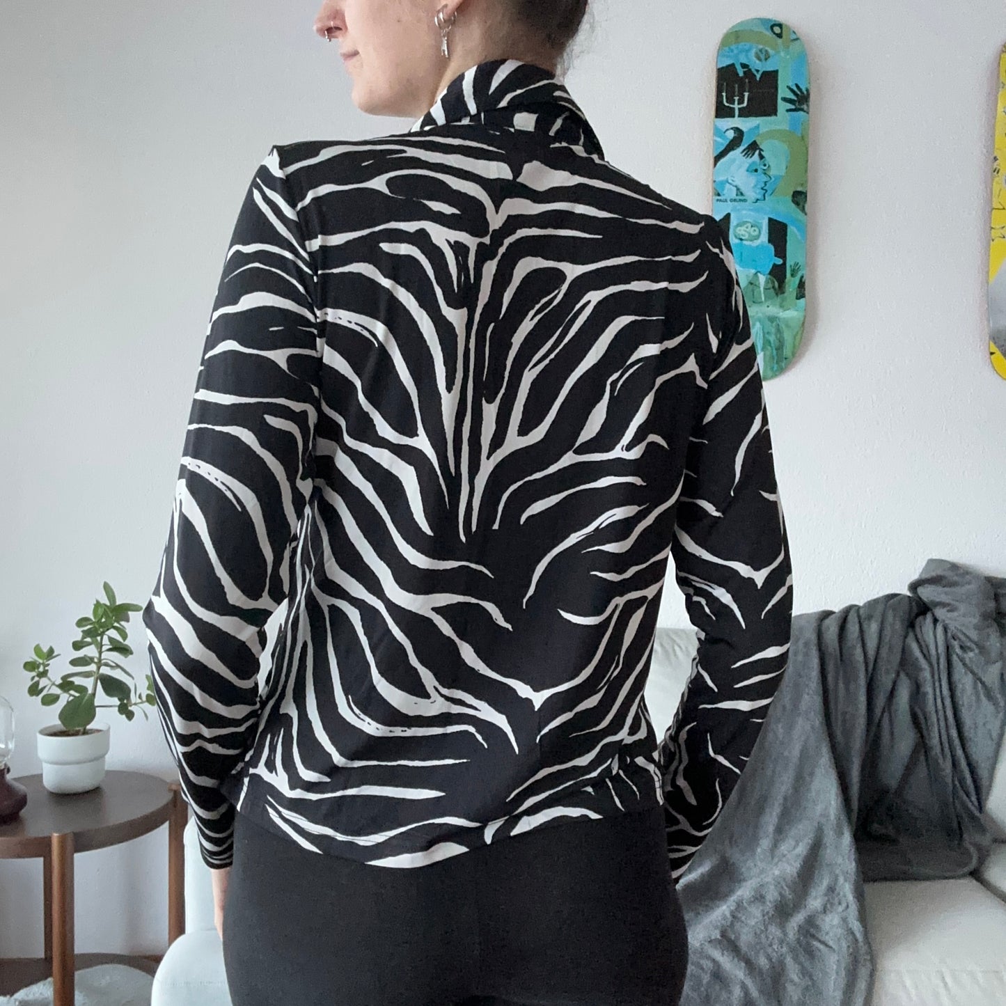 Black and White Zebra Print Blouse | Bern