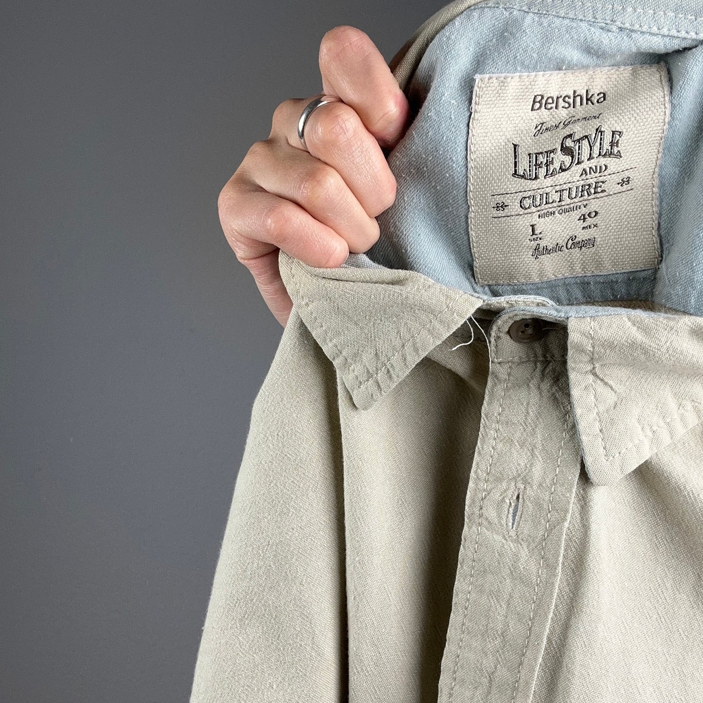 Beige / Gray Blouse | Bern