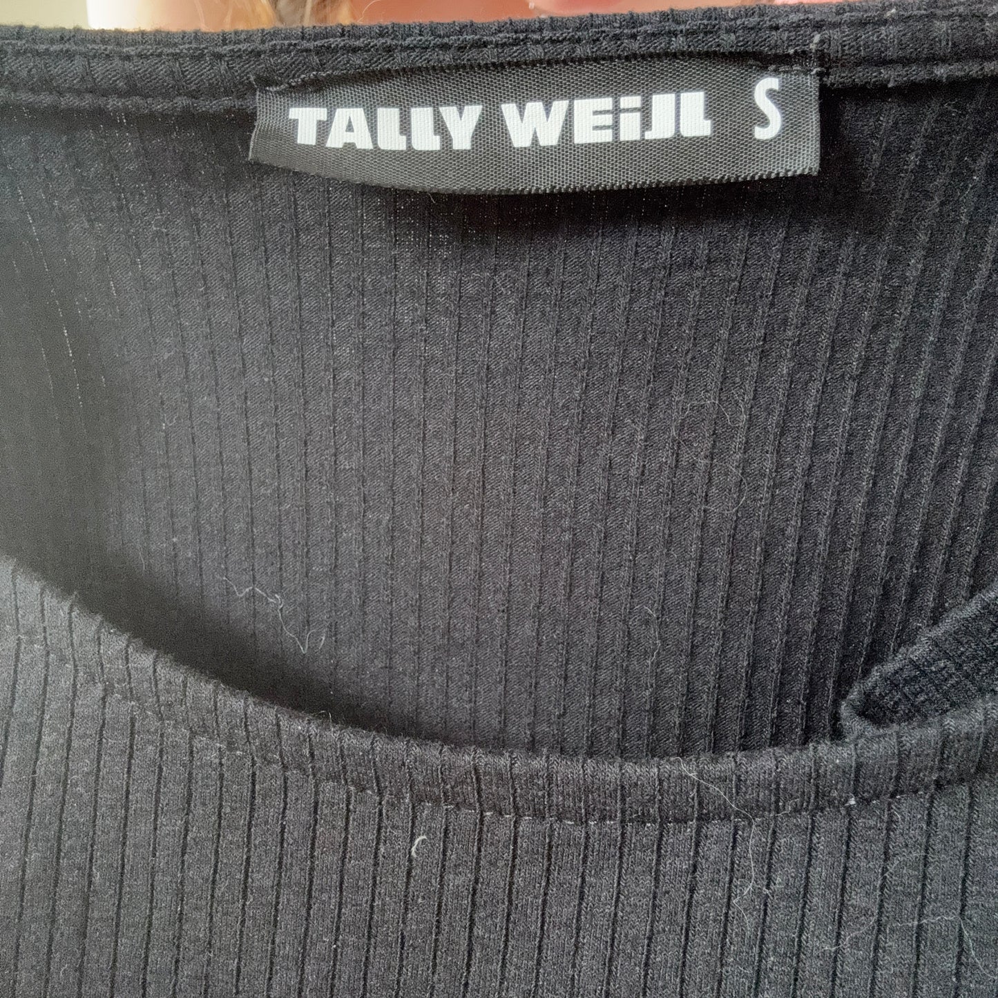 Black Dress with white and red stripes | Bern