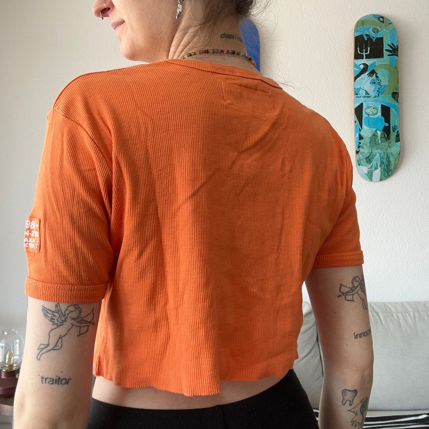 Orange cropped shirt | Bern