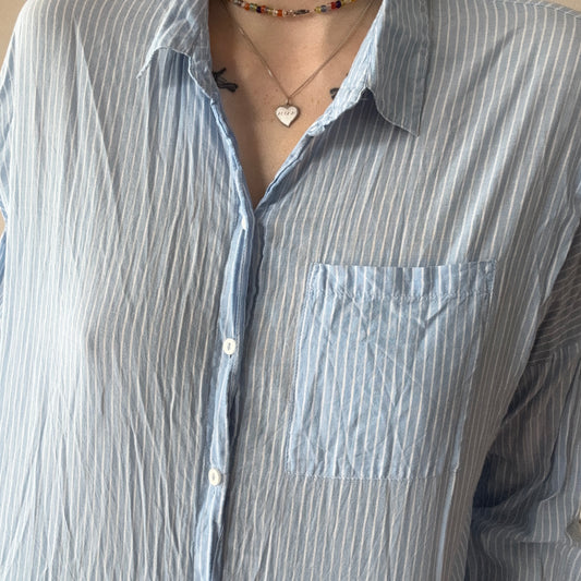 Blue Blouse with white Stripes | Bern