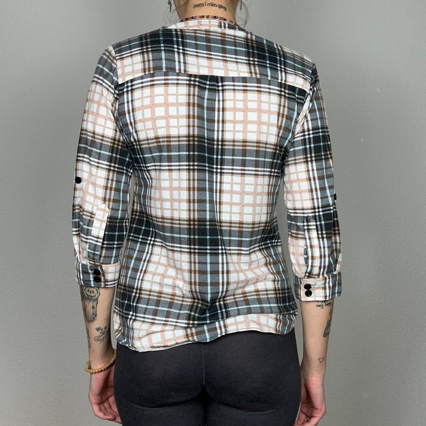 Black beige and white Blouse | Bern