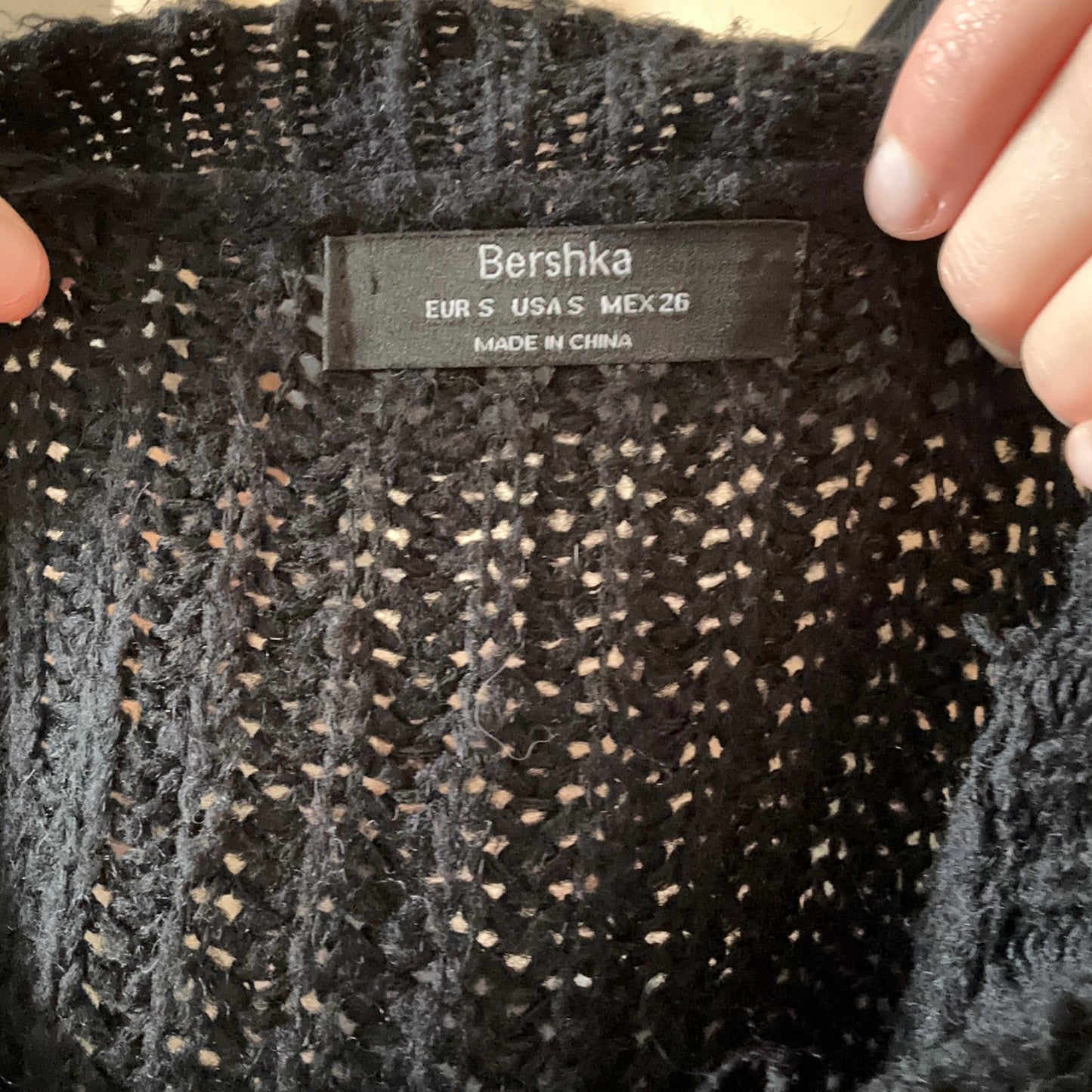 Black cropped Knit Sweater | Bern