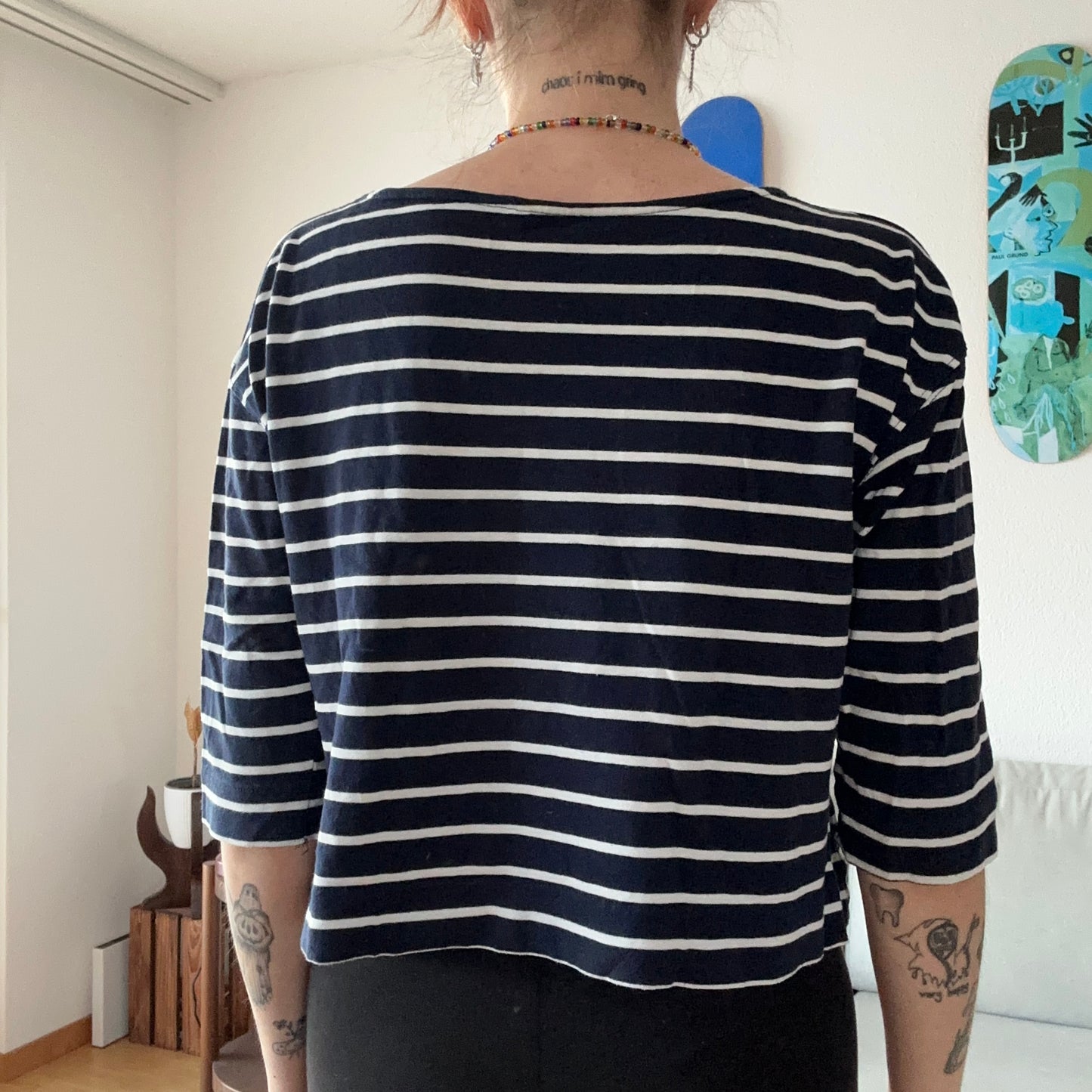 Chemise noire à rayures blanches | Berne