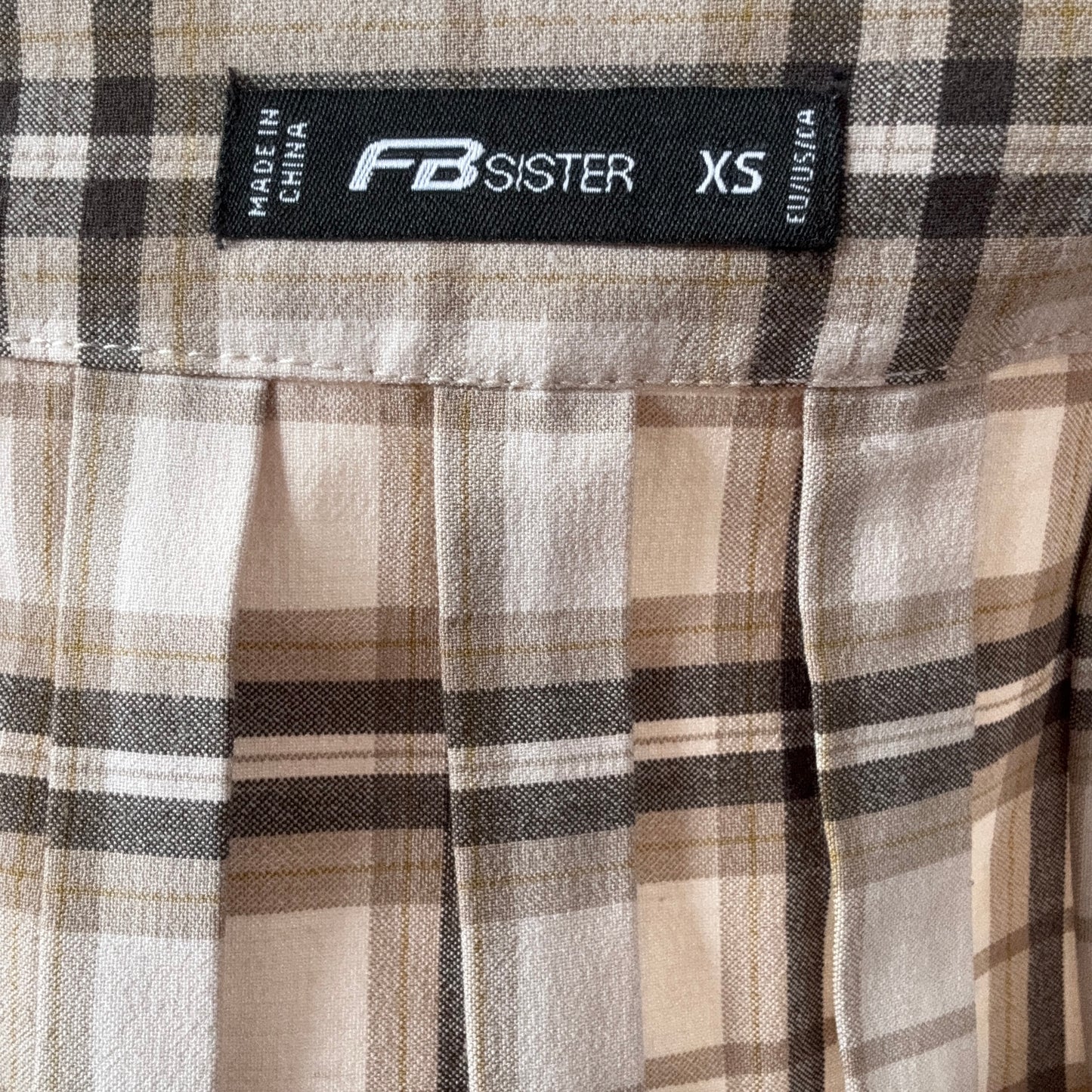 Beige Skirt with black and White Stripes | Bern