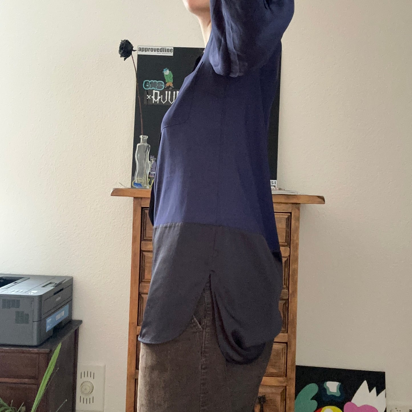 Blue and Black Blouse | Bern