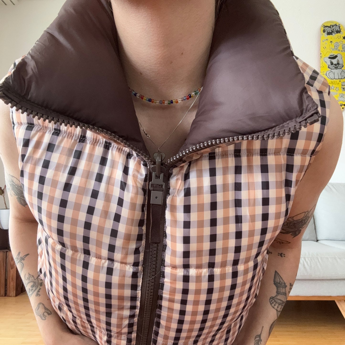 Brown Puffer Vest | Bern