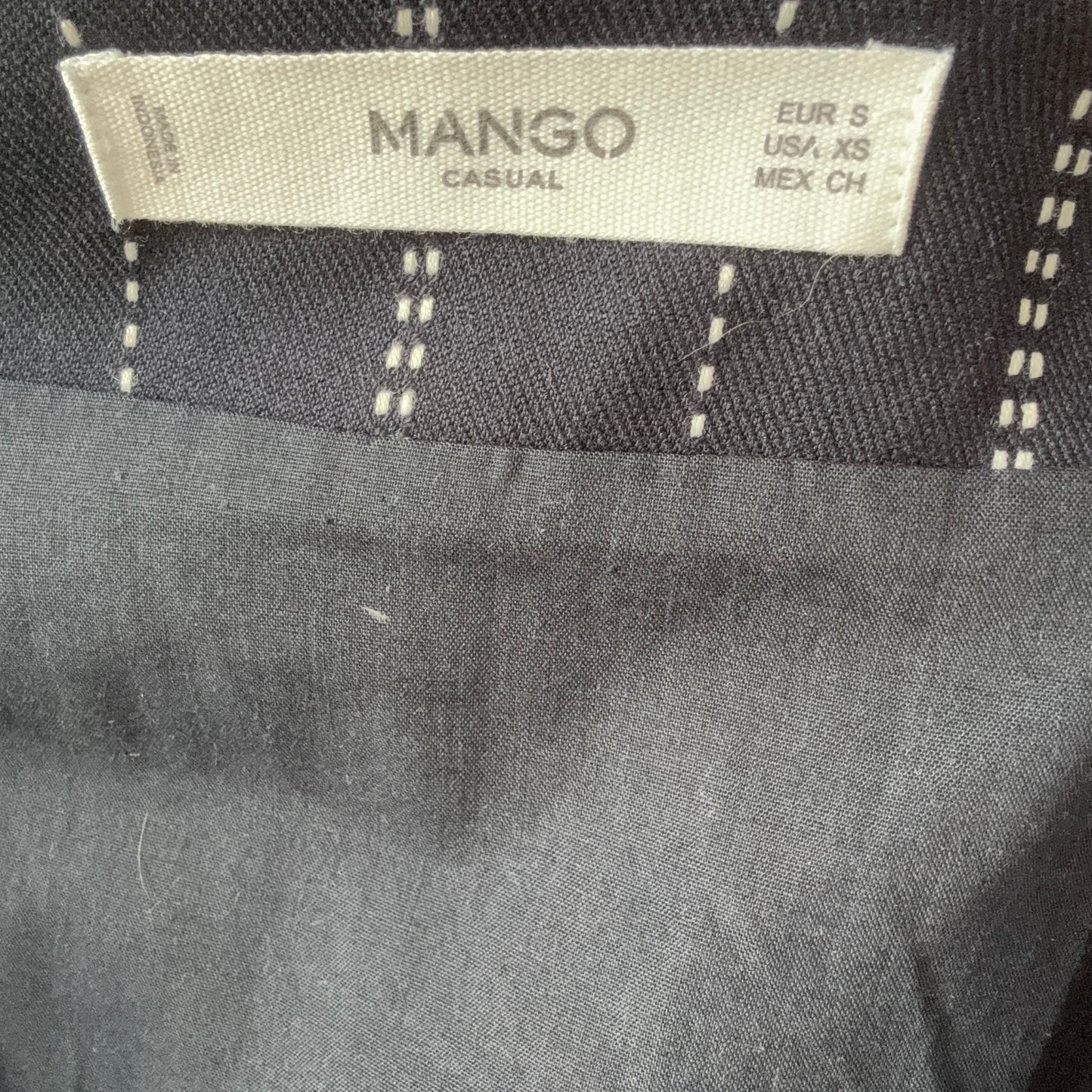 Blue Skirt with white stripes