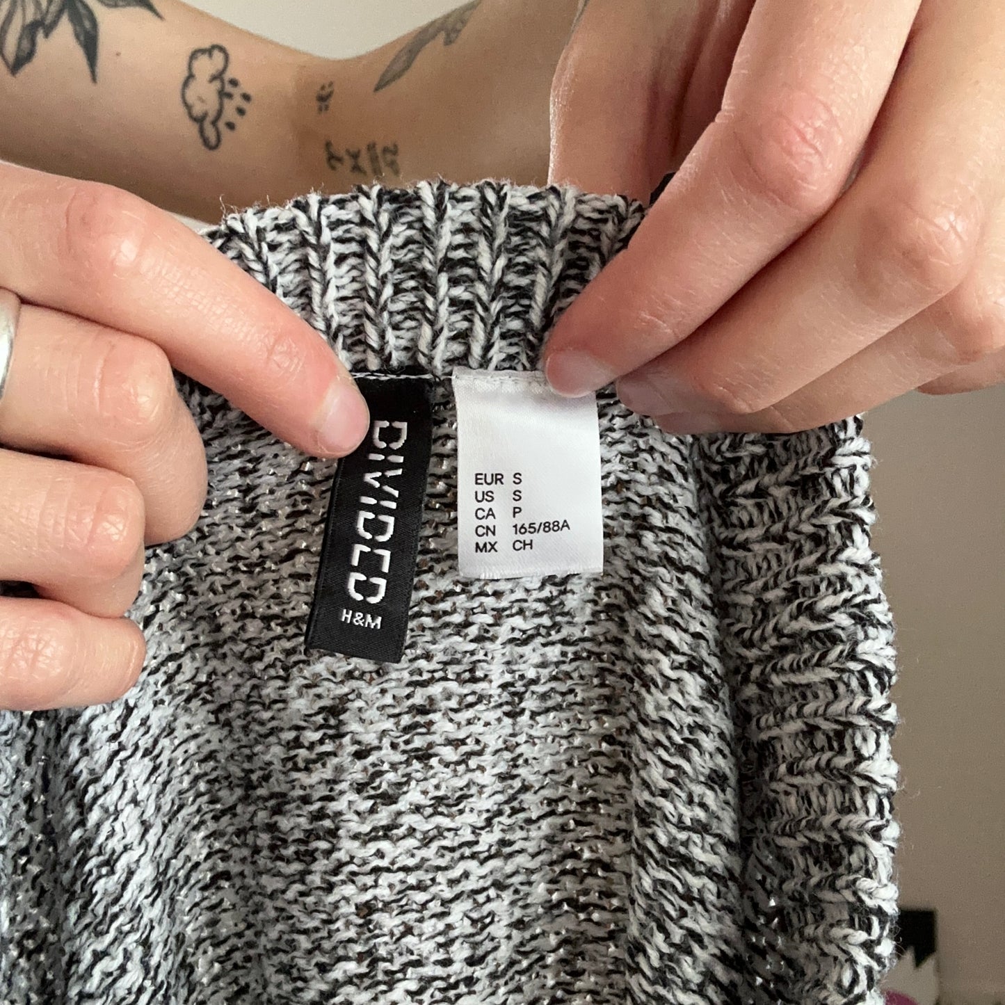 Gray cropped knitted Sweater | Bern