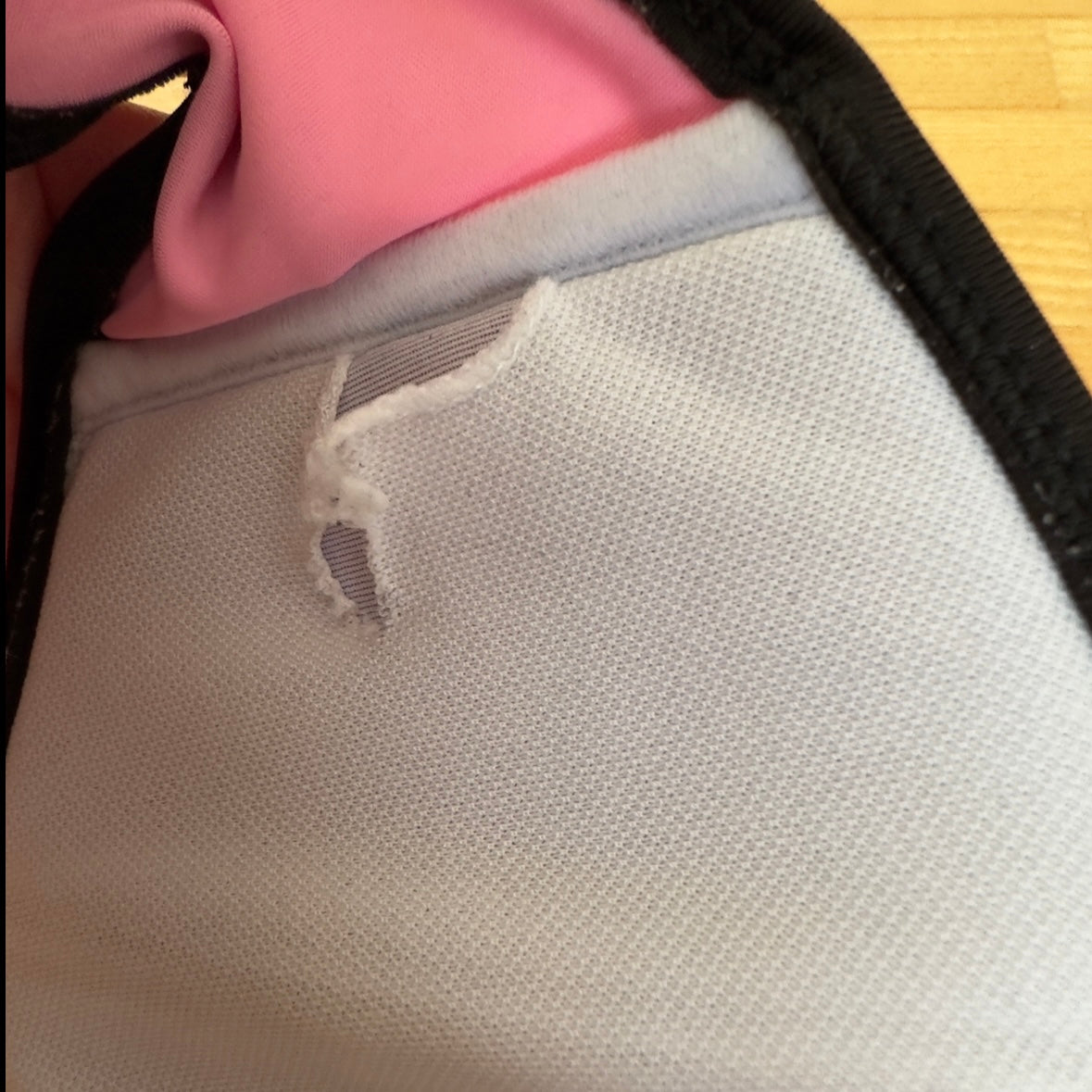 Haut de bikini triangle rose et orange