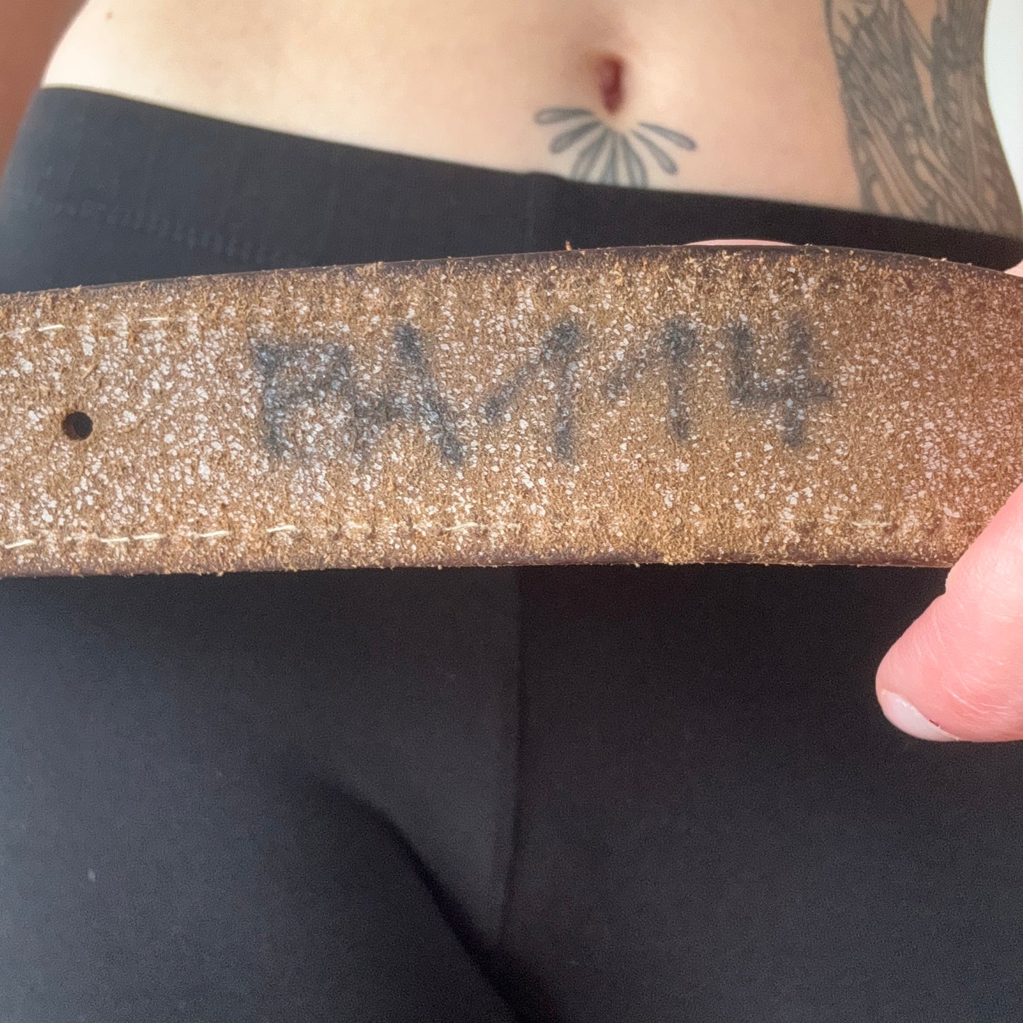 Ceinture en cuir marron