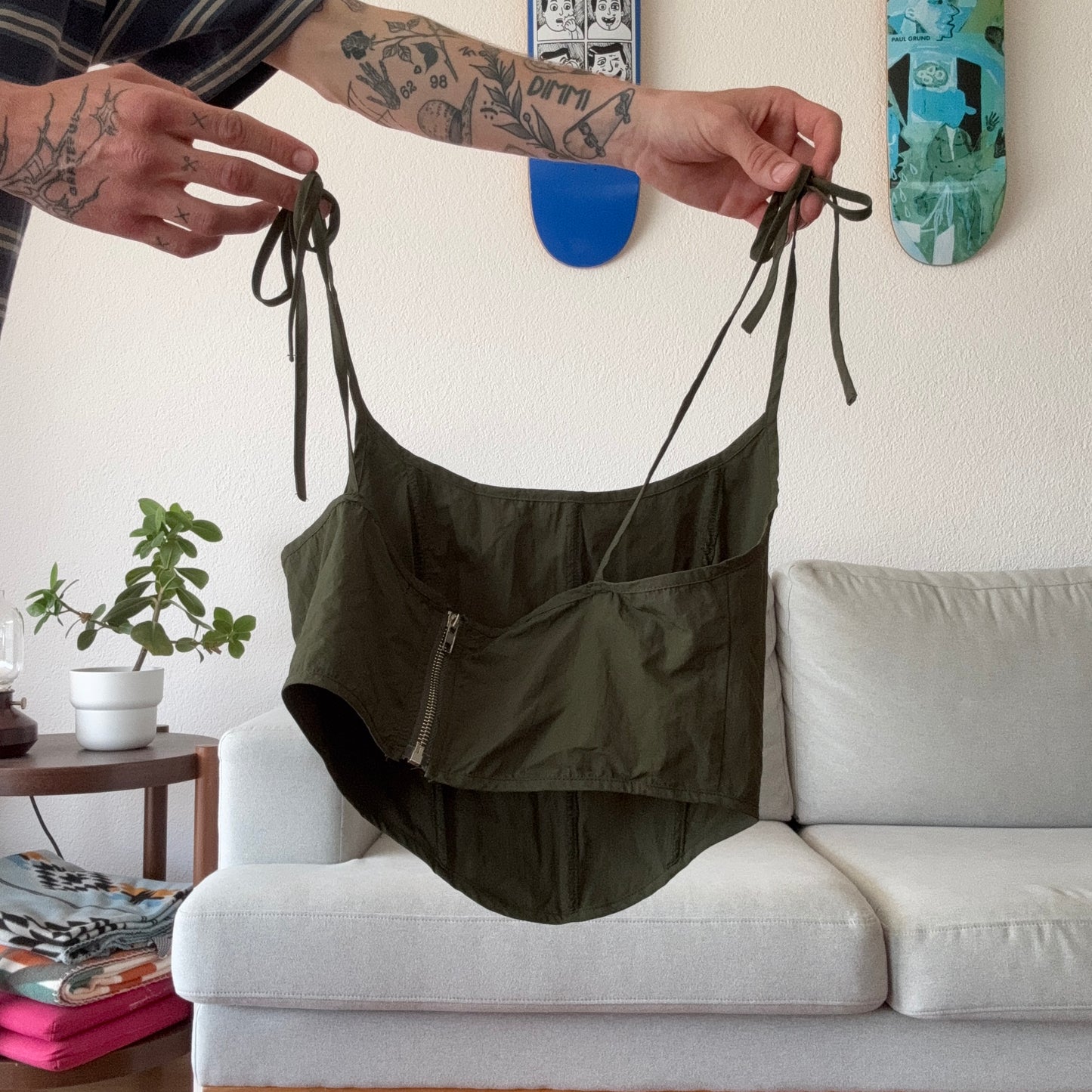 Green Corset Top
