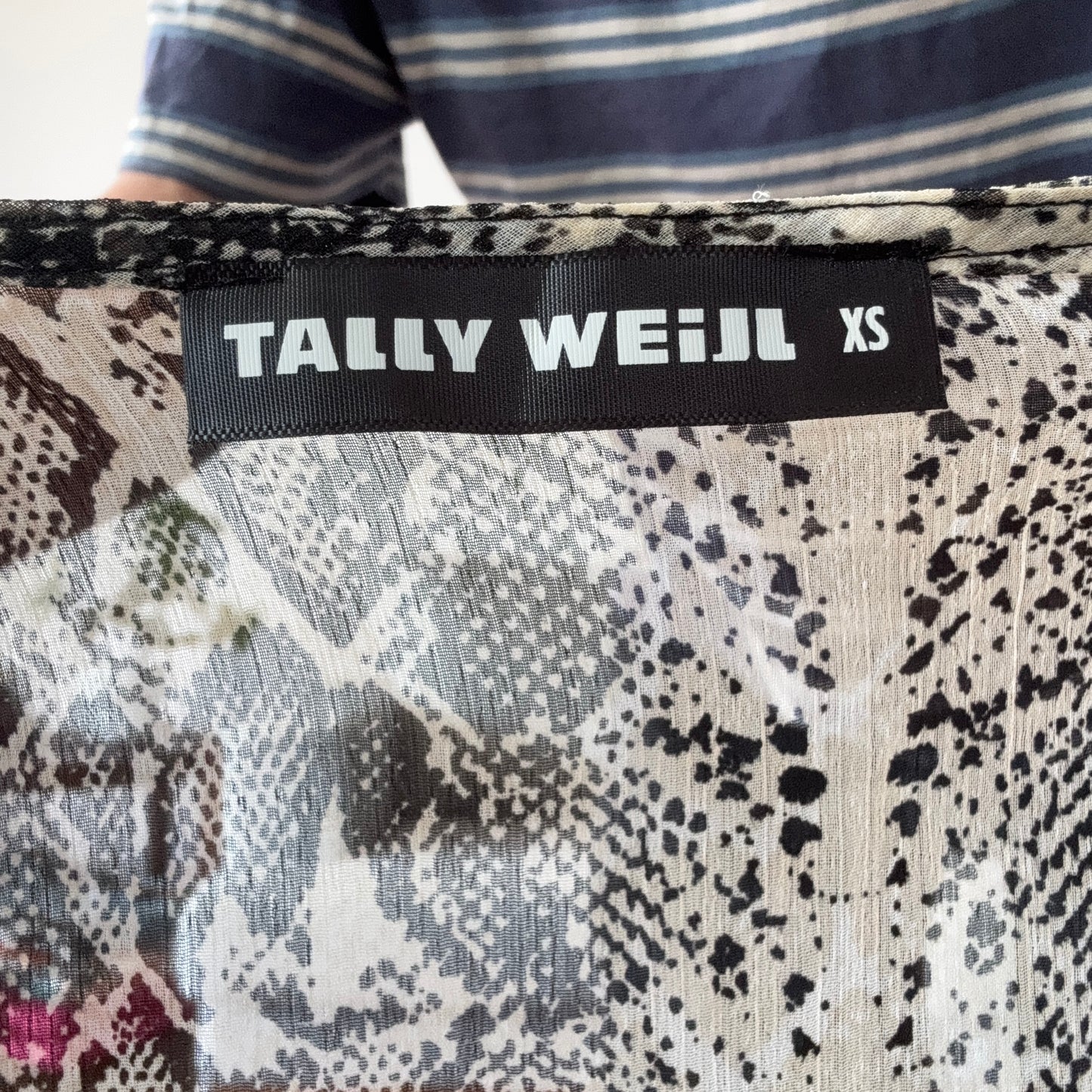 Gray Snake Print Blouse | Bern