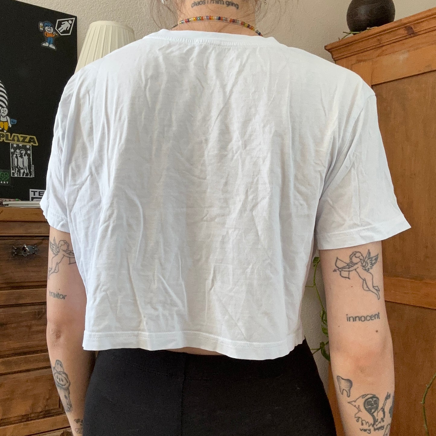 White cropped Snipes Shirt | Bern