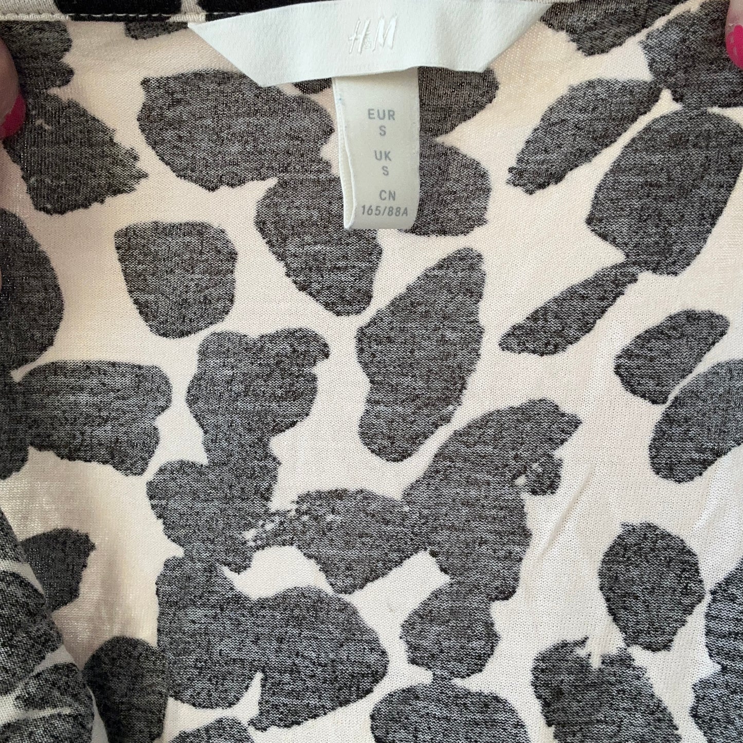 Beige Shirt with Black pattern