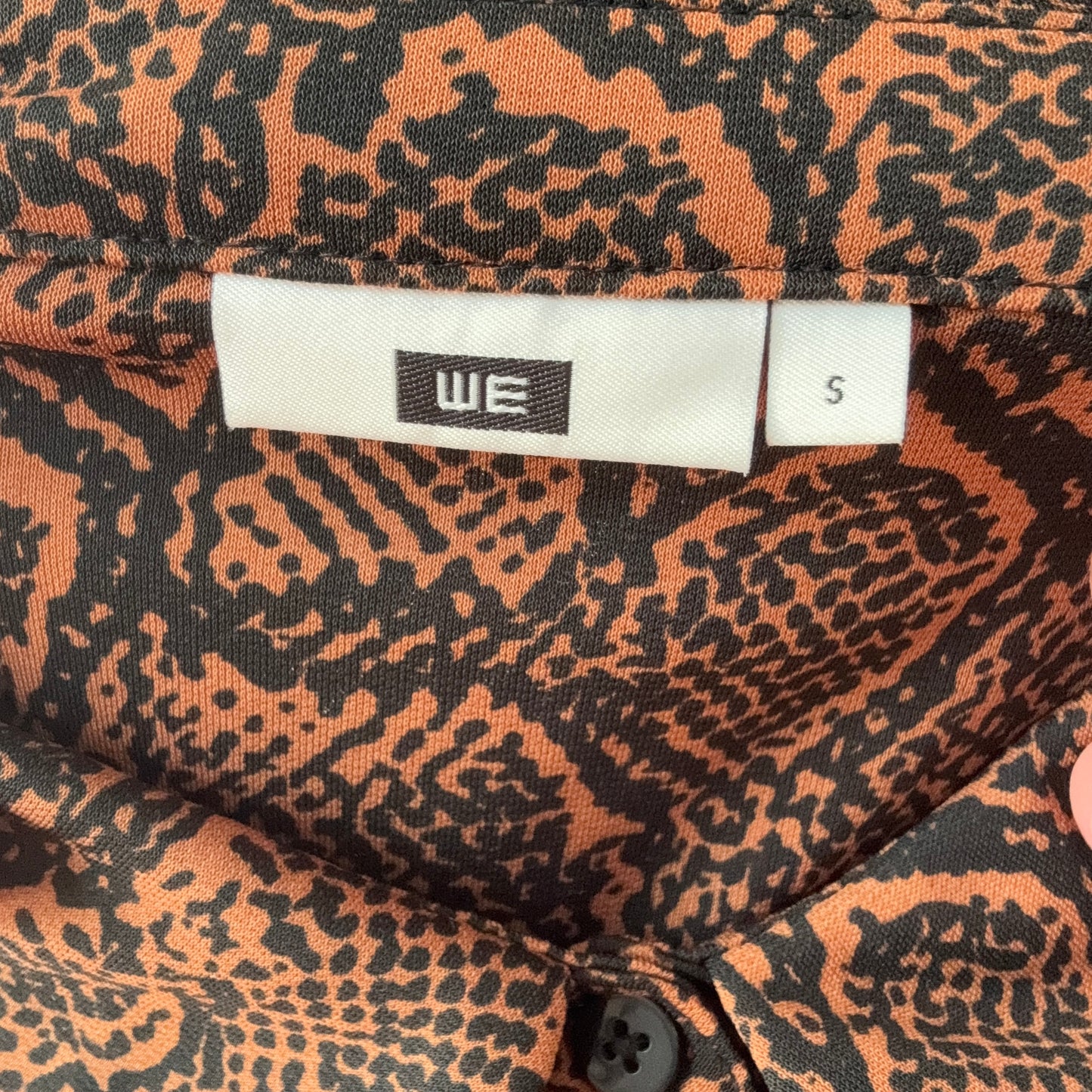 Braunes Hemd / Bluse mit schwarzem Muster