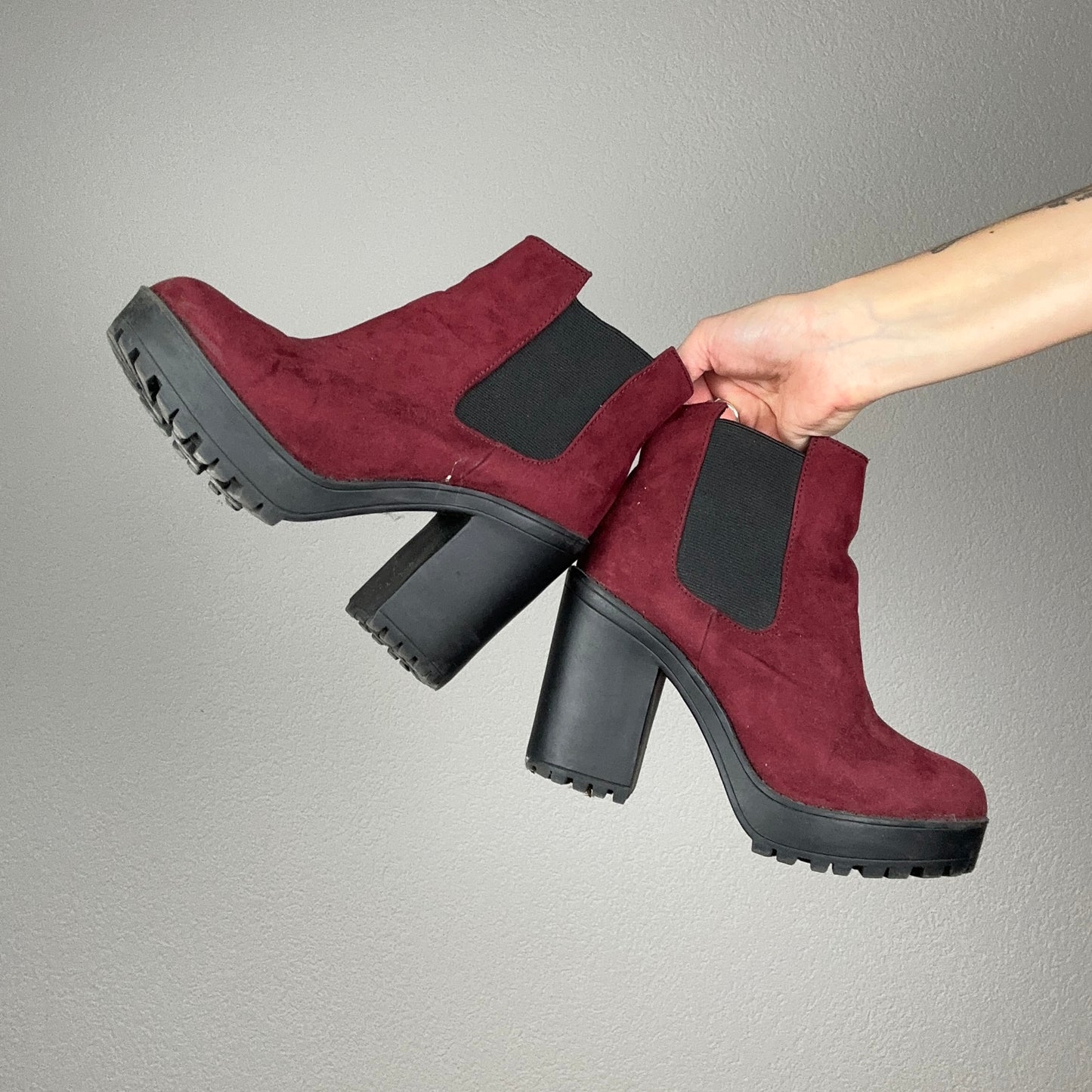 Rote Highheels Stiefel