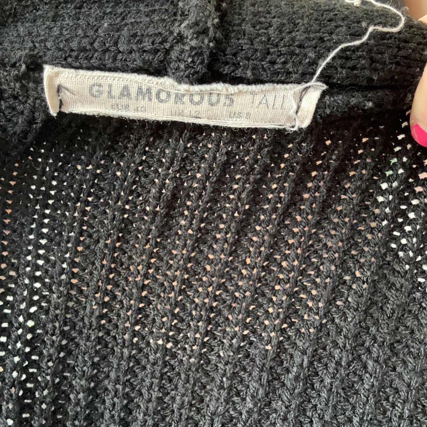 Black cropped knitted Jacket