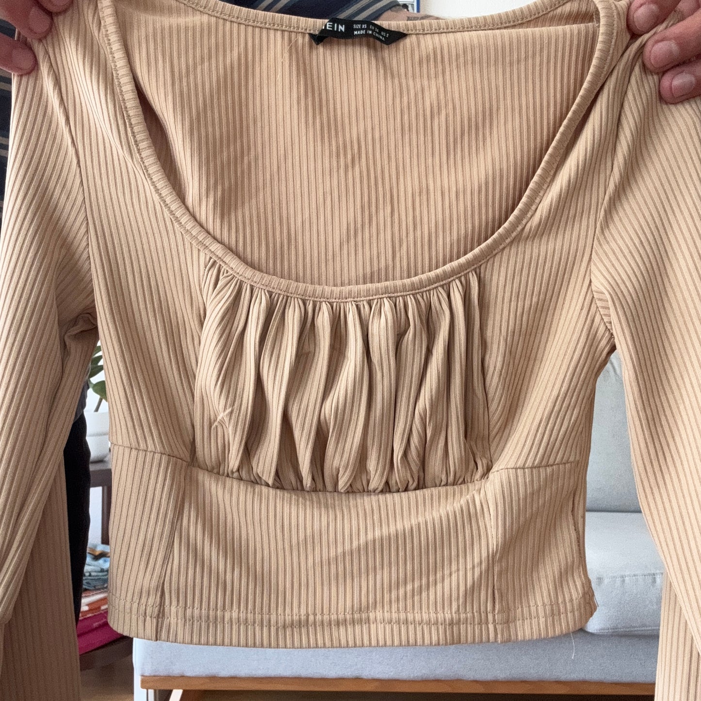 Beige cropped Longsleeve | Bern