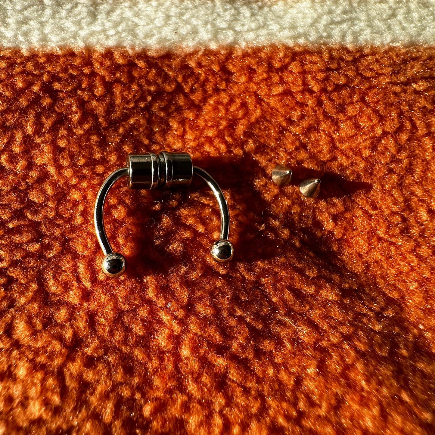 Silver fake Septum Piercing