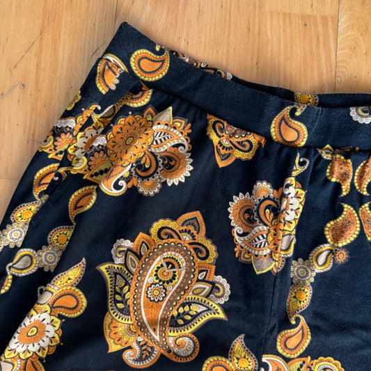 Black Pants with Yellow and Orange Pattern|Bern