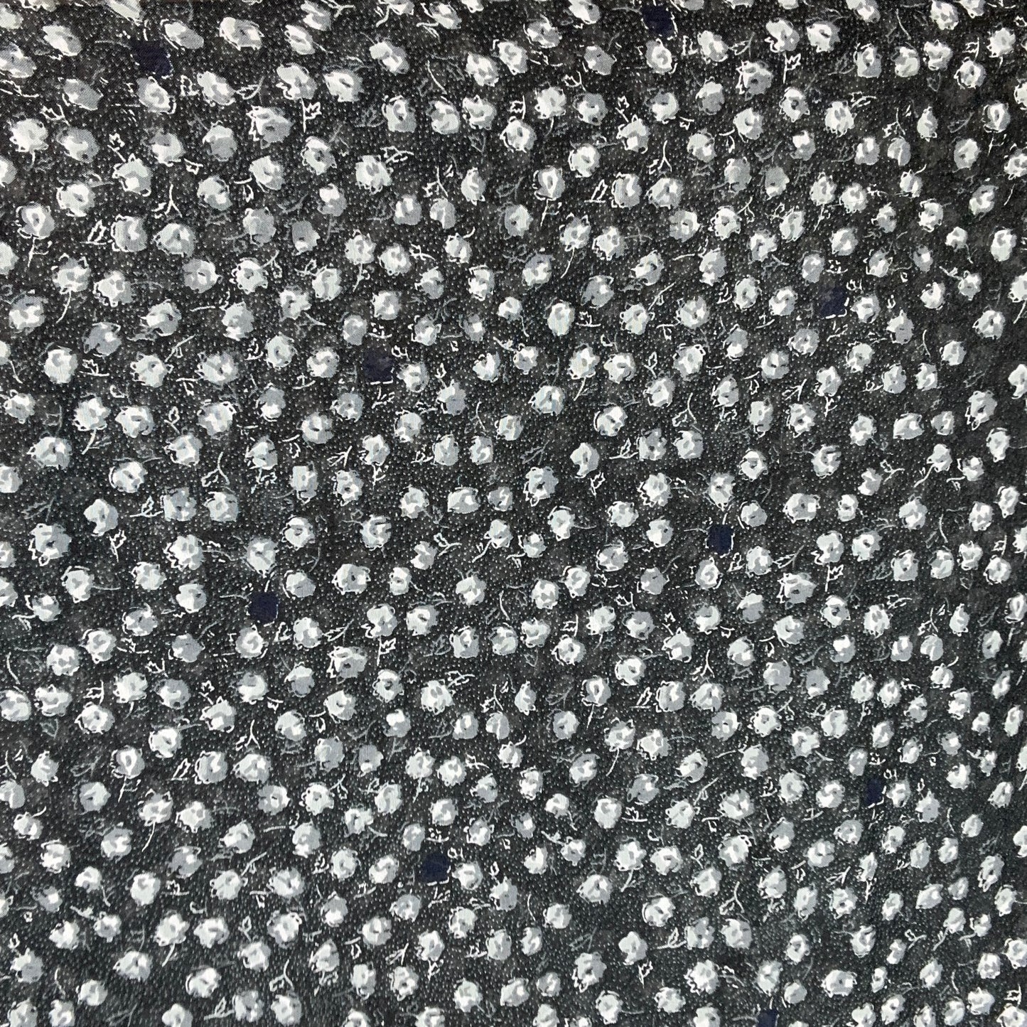 Black Scarf with flower print