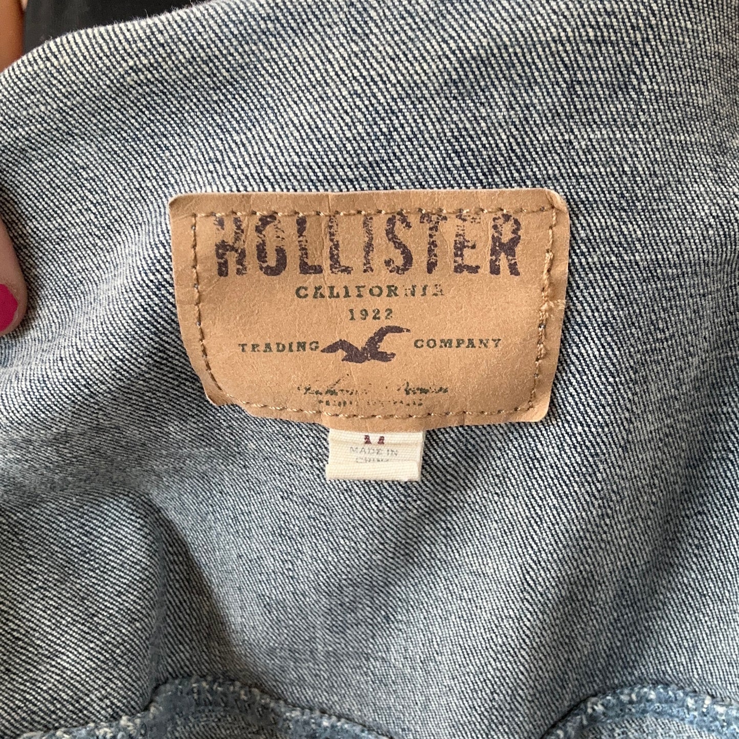 Blue Jeans Jacket with gray sleeves