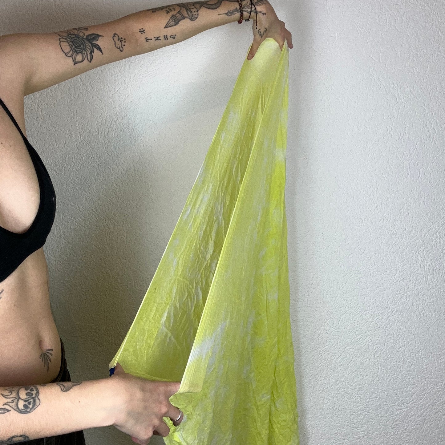 Yellow and white Scarf