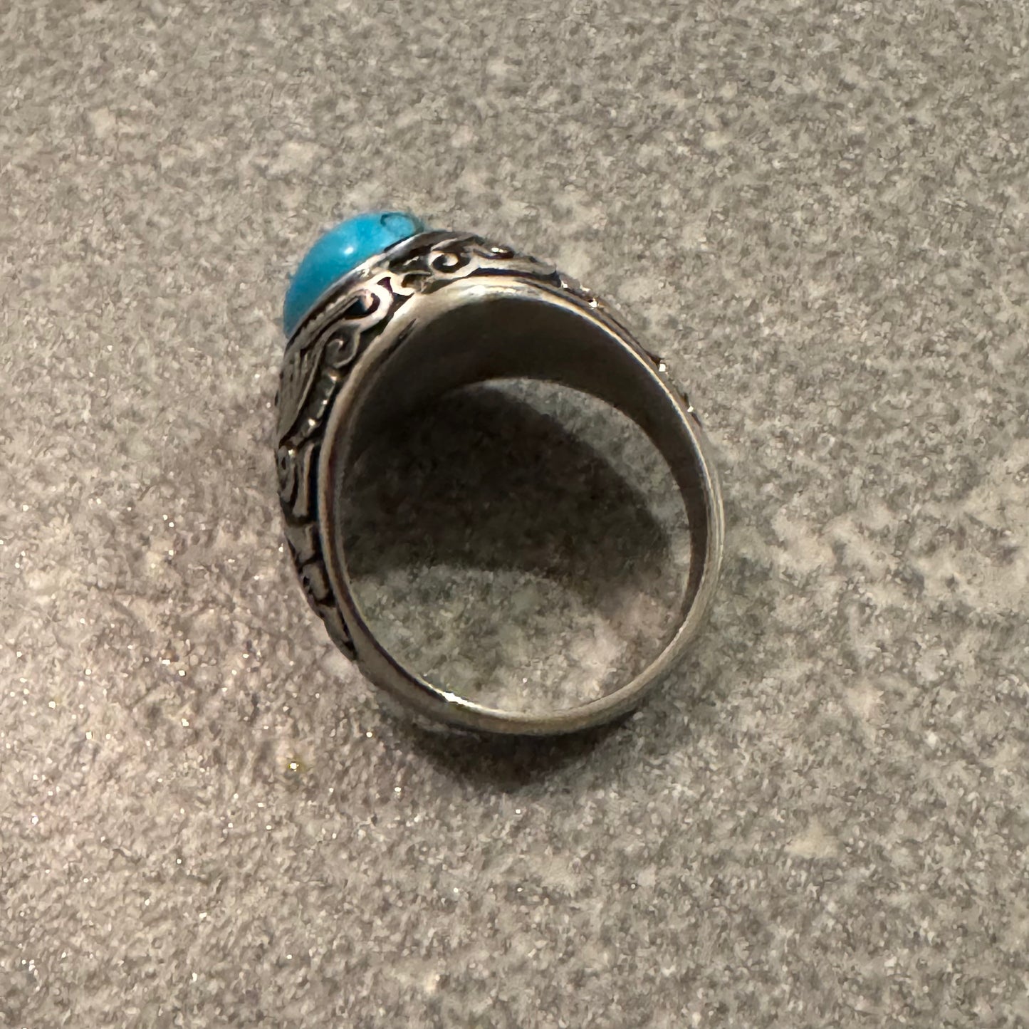 Silver Ring with blue stone