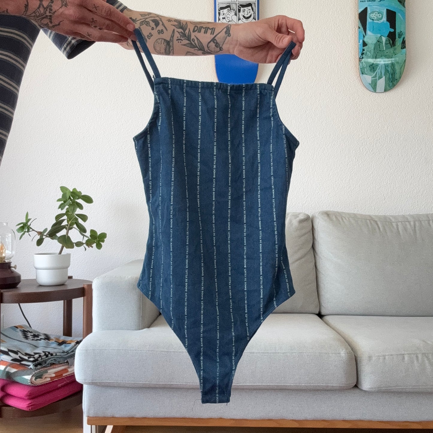 Blue Body with white Stripes
