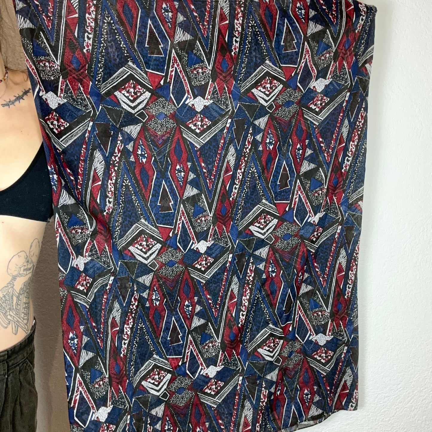 Blue red and white Scarf