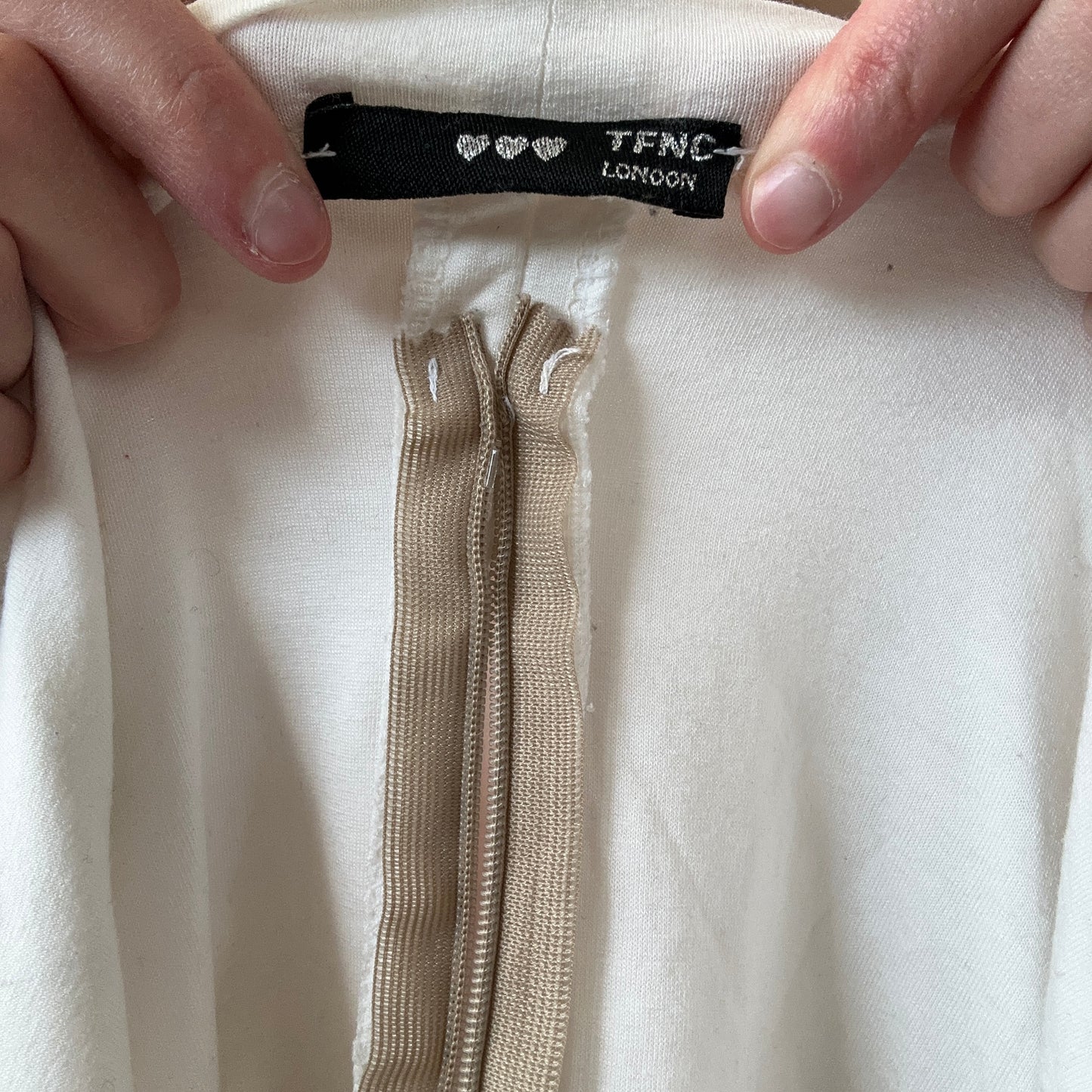 White and Beige Dress | Bern