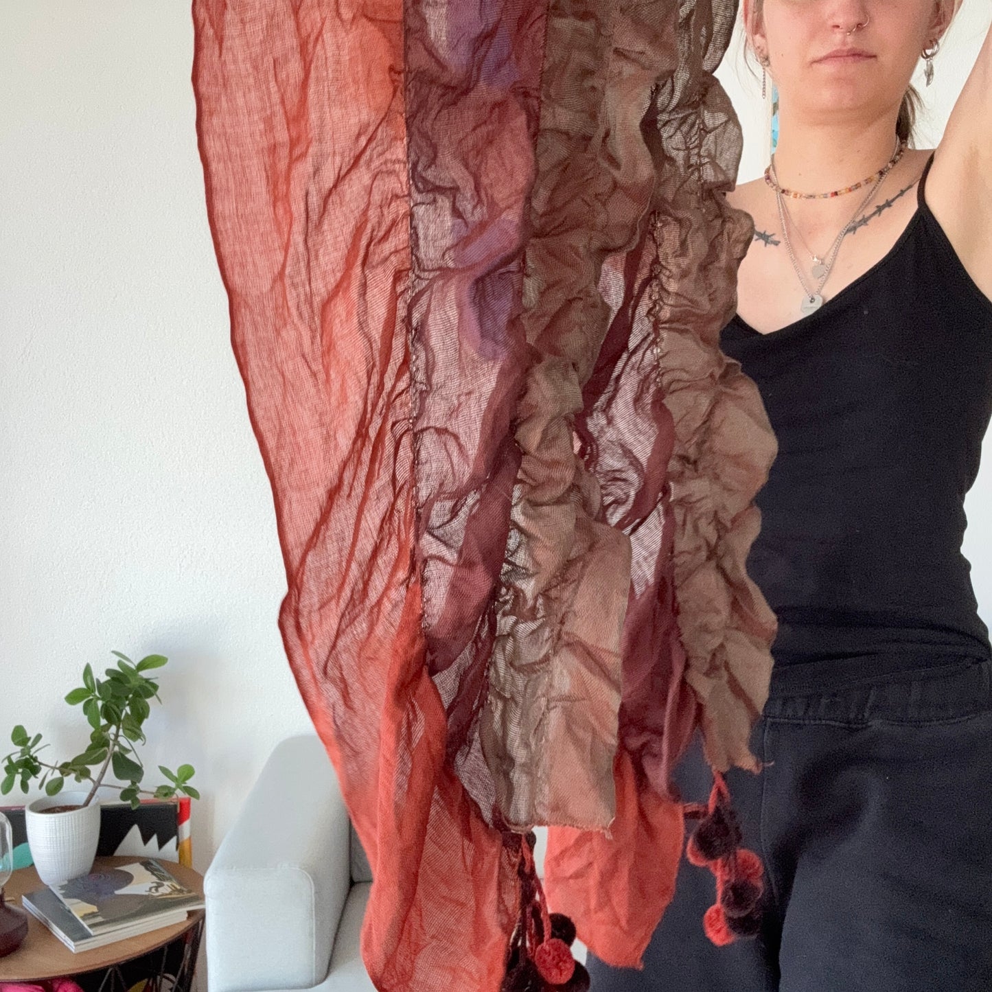 Orange and Brown Scarf