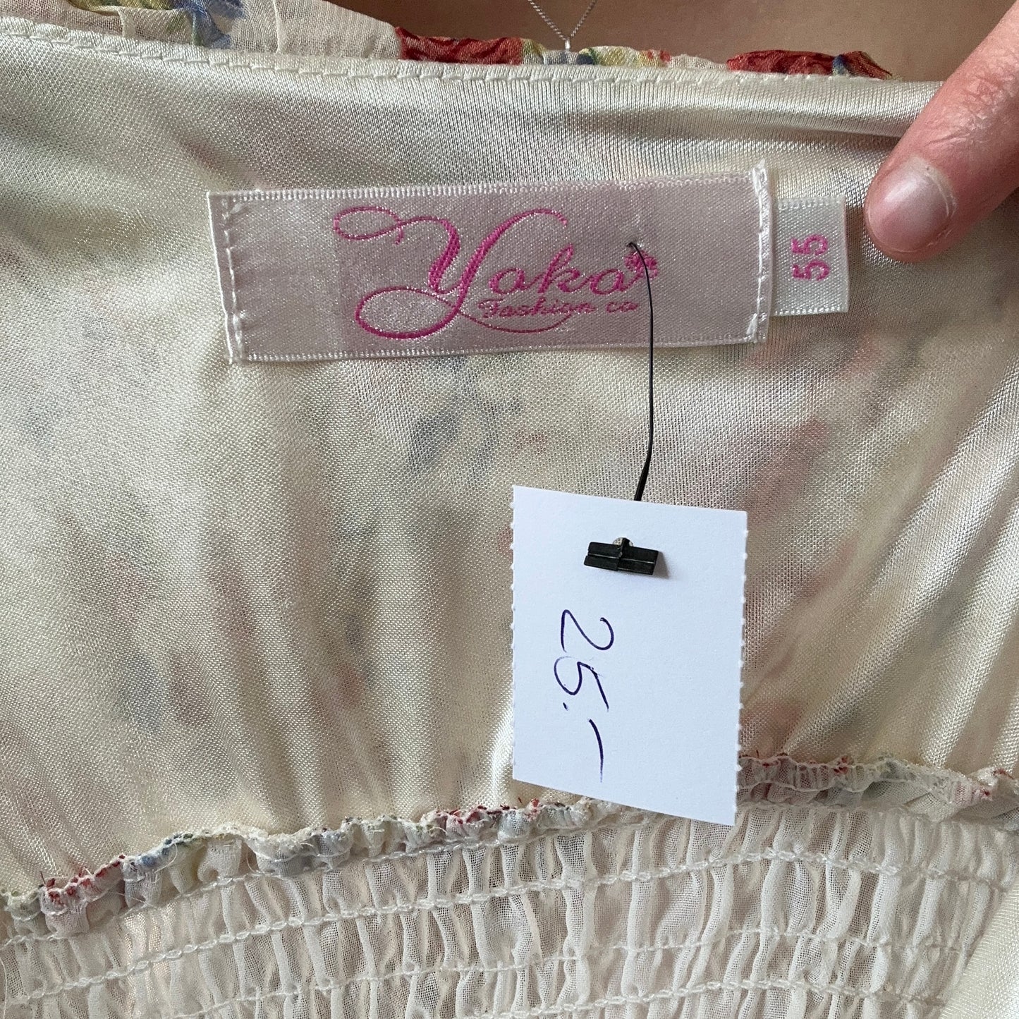 Y2K White Dress with cute Flower Pattern | Bern