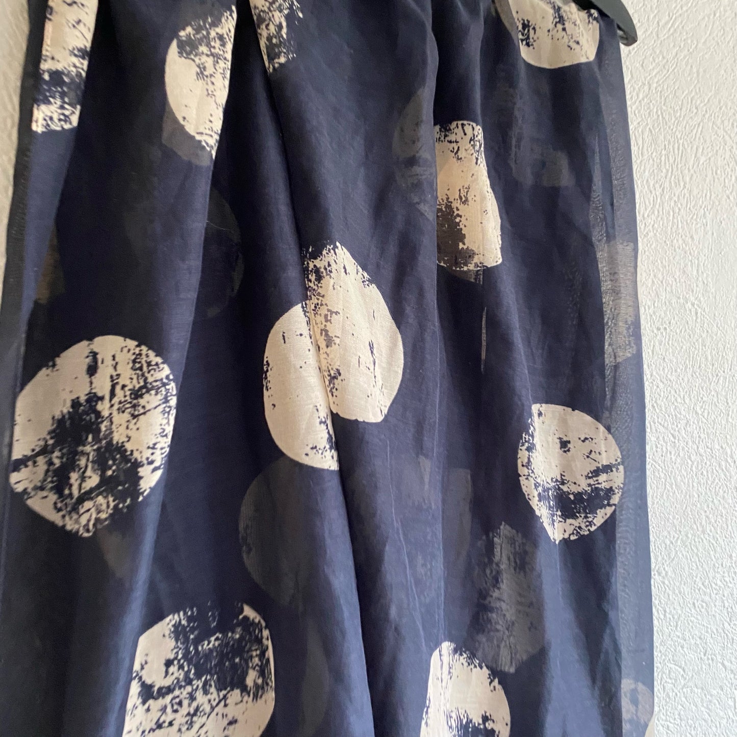 Blue Scarf with white dots