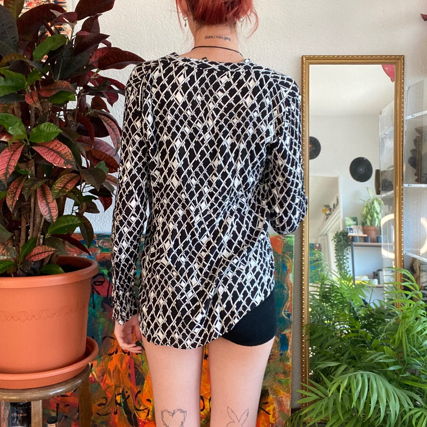 Black and White Blouse | Bern